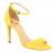 sandales à talons classiques type gisèle cuir jaune 10 cm