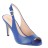 peep toes classiques cuir bleu cobalt 10 cm