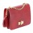 sac a grand rabat chaine double cuir croco rouge