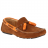 mocassins pilote nubuck marron et orange