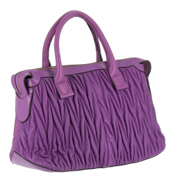 sac froufrou cuir violet