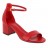 sandales à talons carrés contrefort haut cuir rouge 06 cm