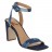 sandales à talons larges et étroits cuir et textile bleu jean 09 cm