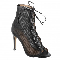bottines peep toe à lacets...