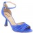 sandales à talons cuir plissé talons de forme cuir bleu cobalt 09 cm