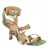 sandales à talons 3 brides décor boucle cuir et autre estampes 09 cm